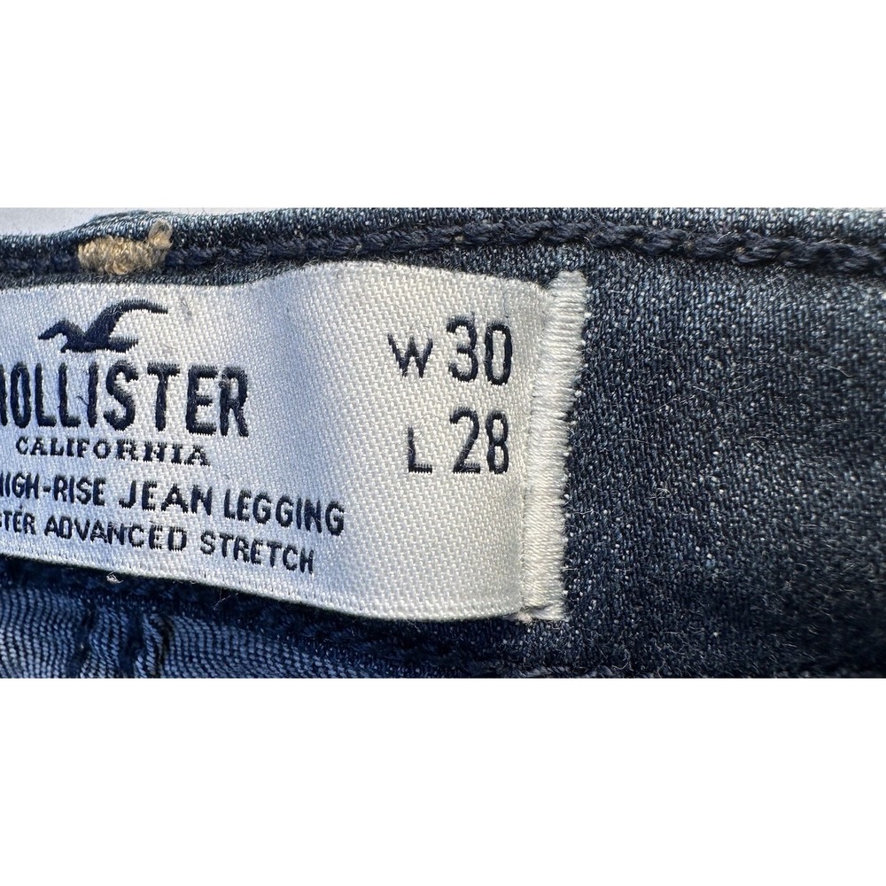 Hollister Jeans Women's Size30x28 Curvy High-Rise Legging Stretch 2 Back Pockets - Picture 4 of 11